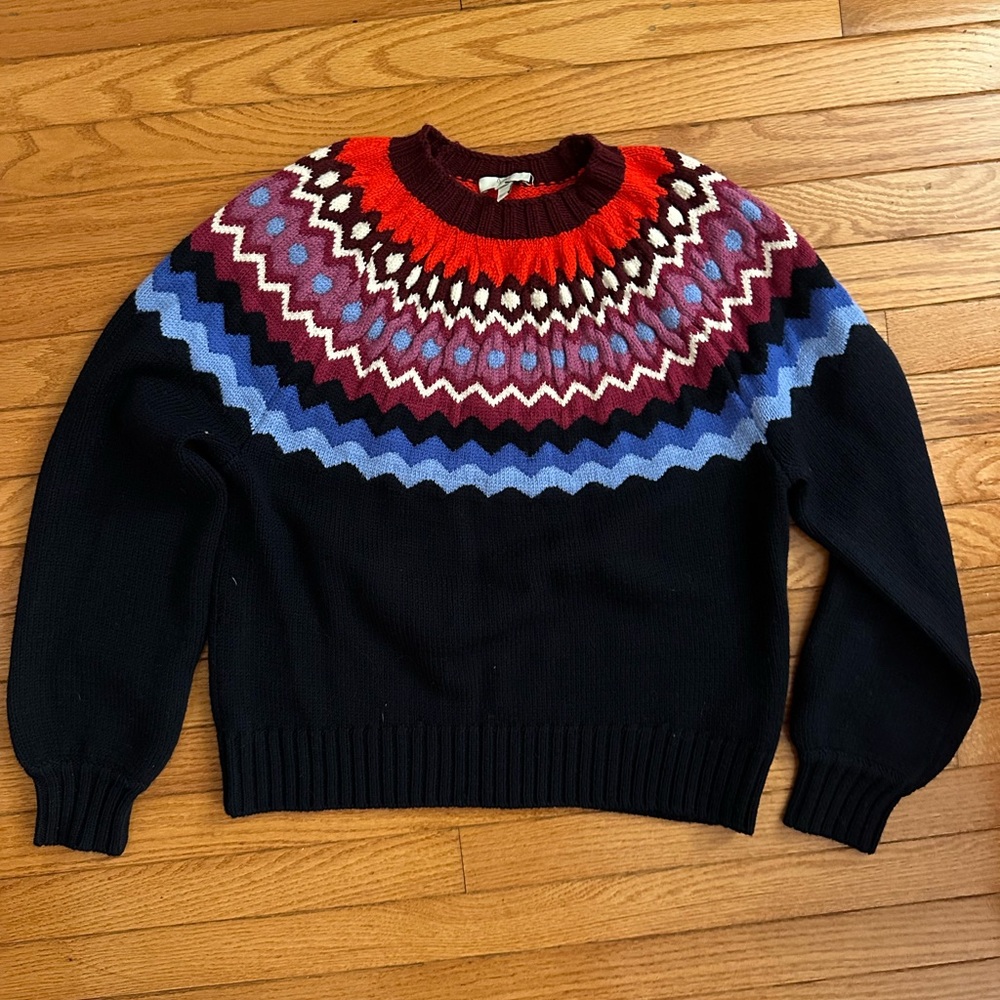 NWOT Joie Women's Fairisle Crewneck Sweater